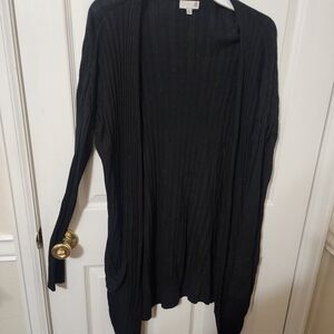 SO Women's Black Open Front Cardigan